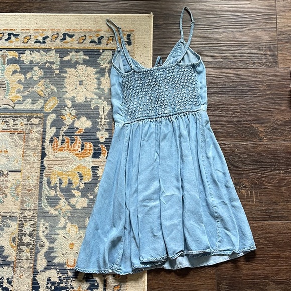 Abercrombie & Fitch Lace Up Denim Skater Dress - Picture 6 of 11